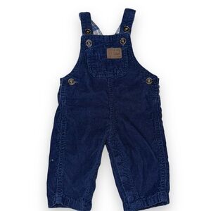 Blue Corduroy Overalls with Classic Bib Design